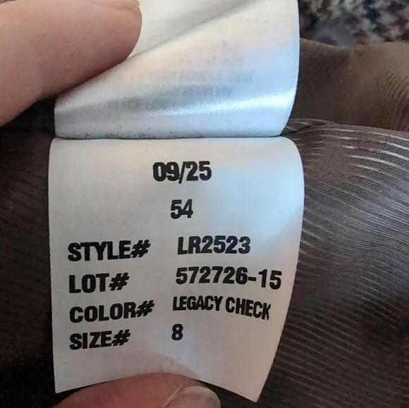 Lauren Ralph Lauren Legacy Check Wool Blend Coat Size 8 Brown Houndstooth - Picture 3 of 6